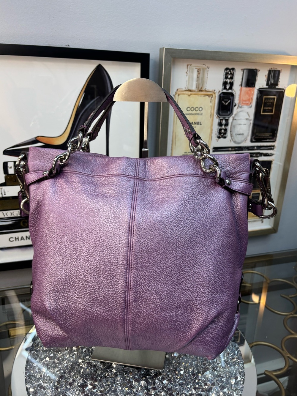 Coach 2011 Brooke Metallic Leather Hobo Bag EUC - Picture 4 of 14